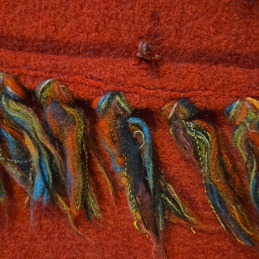 Ruby Rd Red Wool Jacket With Multicolor Rainbow F… - image 4